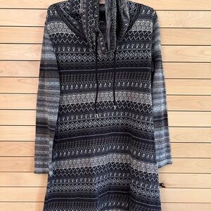 Woolrich Black and Gray Long Sleeve Dress